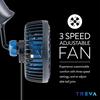 O2 Cool Treva 3.5 Inch USB Powered Fan with Suction Cup - Black view 3