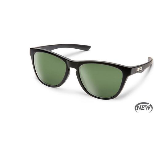 Suncloud Injection Topsail Polarized Gray Green Sunglasses - Matte Black Frame