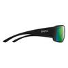 Smith Optics Guide's Choice XL Sunglasses ChromaPop Glass Polarized Green Mirror - Matte Black Frame view 2
