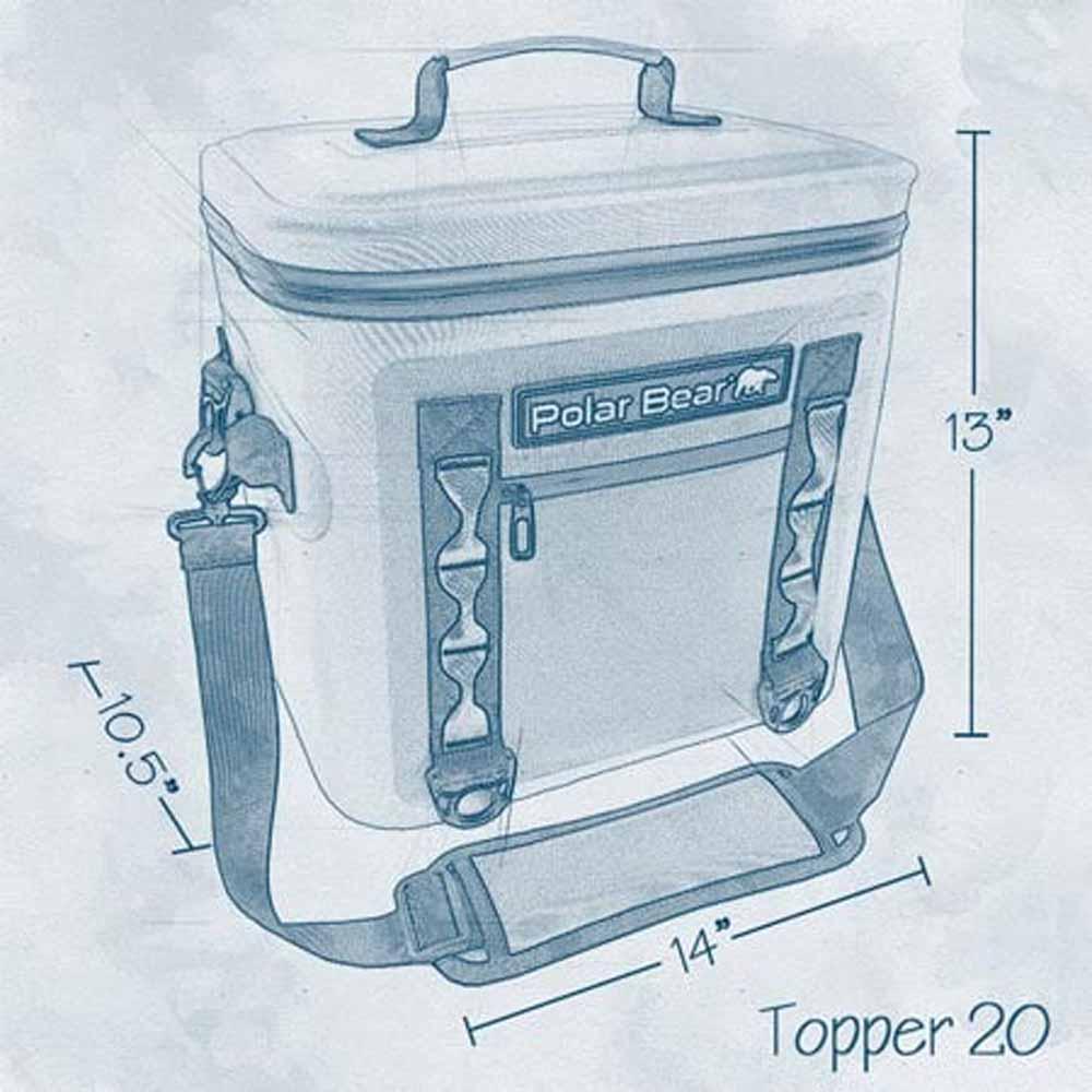 Cooler Polar Bear Topper 20 - Flutuante, Impermeável, Mantém Frio 48h