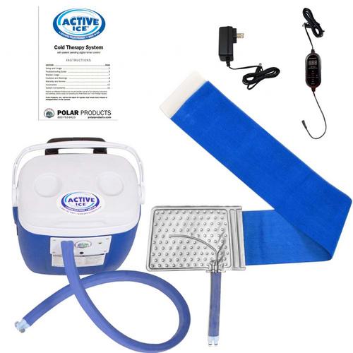 Polar Products Active Ice 3.0 Lumbar and Hip Pad Cold Therapy System with Programmable Digital Timer, 16 Quart Cooling Reservoir