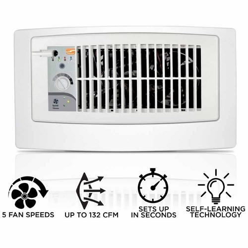 Suncourt Flush Fit Smart Register Booster Fan with Adaptor Plate