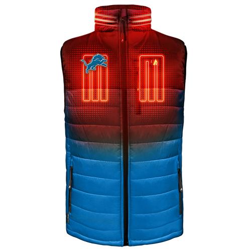 ActionHeat Detroit Lions 5V Men's Colorblock Puffer Battery Heated Vest