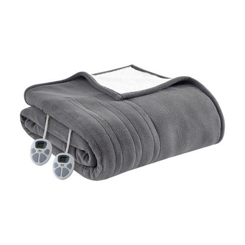 Serta Heated Fleece to Sherpa Blanket - King