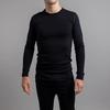 Merino Skins Unisex Long Sleeve Crew Neck - Black view 1