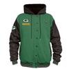 ActionHeat Green Bay Packers 5V Battery Heated Varsity Jacket view 1