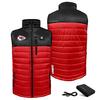 ActionHeat Kansas City Chiefs 5V Men's Colorblock Puffer Battery Heated Vest view 6