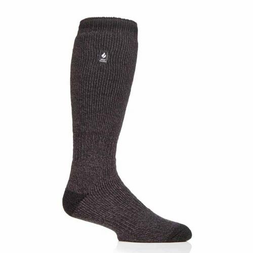 Heat Holders Men's Gabriel Original Twist Long Socks - Black/Grey