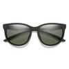 Smith Optics Lake Shasta Sunglasses ChromaPop Polarized Gray Green - Matte Black Frame view 1