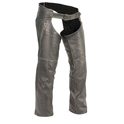 Milwaukee Leather Men's Vintage Distressed Slate Chap