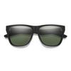 Smith Optics Lowdown XL 2 Sunglasses ChromaPop Gray Green - Matte Black Frame view 1