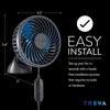 O2 Cool Treva 3.5 Inch USB Powered Fan with Suction Cup - Black view 2
