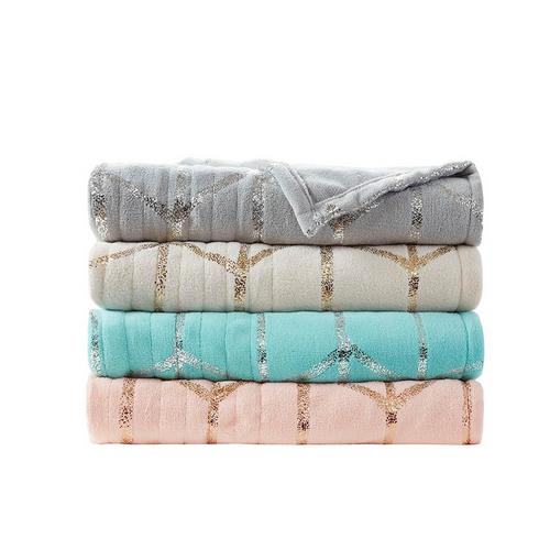 True North by Sleep Philosophy Raina Heated Metallic Print Throw - 50
