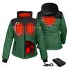 ActionHeat Green Bay Packers 5V Women's Colorblock Puffer Battery Heated Jacket view 2