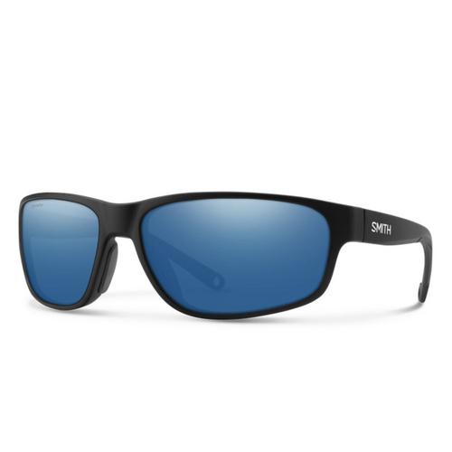 Smith Optics Redding 2 Sunglasses ChromaPop Glass Polarized Blue Mirror - Matte Black Frame