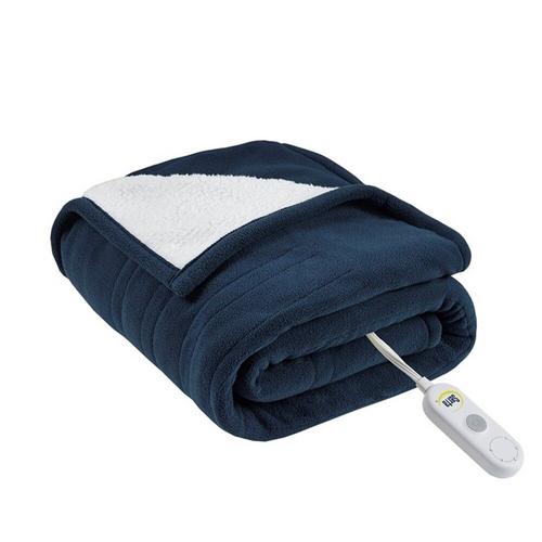 Serta Heated Fleece to Sherpa Throw - 50