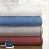 Shavel Micro Flannel The Premier Reverse to Ultra Velvet Heated Throw/Twin - Oversized 62