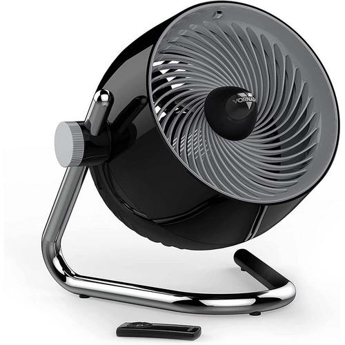 Vornado Pivot6 Whole Room Air Circulator Fan with 4 Speeds, Remote Control, Rotating Axis - Black