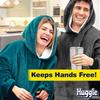 Ontel Huggle Reversible Blanket Hoodie - Charcoal Gray view 3