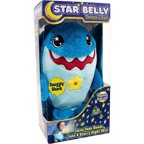 Ontel Star Belly Dream Lites Stuffed Animal Night Light - Snuggly Blue Shark