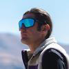 Smith Optics Boomtown Sunglasses ChromaPop Polarized Blue Mirror - Matte Black Frame view 4