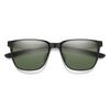 Smith Optics Lowdown Metal Sunglasses ChromaPop Polarized Gray Green - Matte Black/Silver Frame view 1