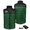 ActionHeat Green Bay Packers 5V Men's Colorblock Puffer Battery Heated Vest view 6