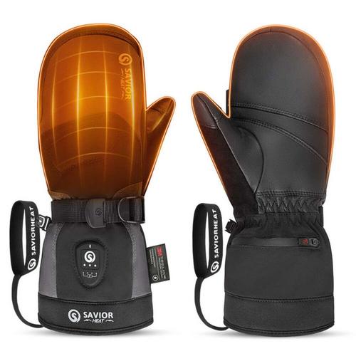 Savior Heat Heated Ski Mittens 2.0 with Upgraded Bluetooth Control