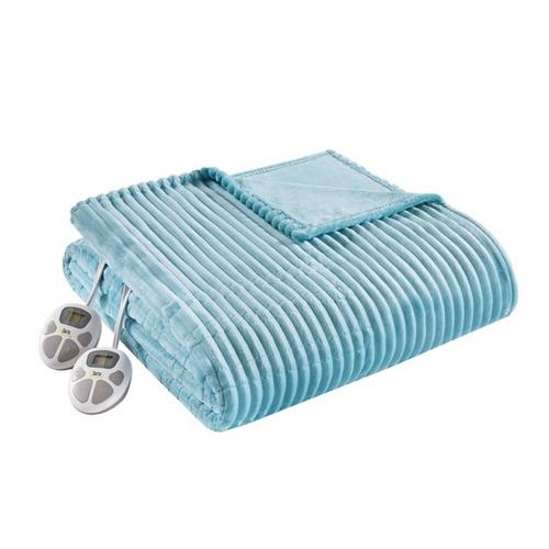 Serta Heated Corded Plush Blanket - Queen
