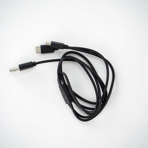 Mobile Warming USB to USB-C Split 1M Cable Polybag - Black