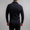Merino Skins Unisex Long Sleeve Half Zip Front - Black view 2