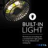 O2 Cool Treva 5 Inch Tripod Fan with Built-In Light and Attachable Phone Mount - Black view 3