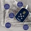 Shavel Micro Flannel The Premier Reverse to Ultra Velvet Heated Throw/Twin - Oversized 62