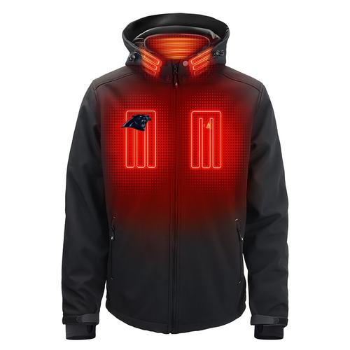 ActionHeat Carolina Panthers 5V Men's Softshell Battery Heated Jacket