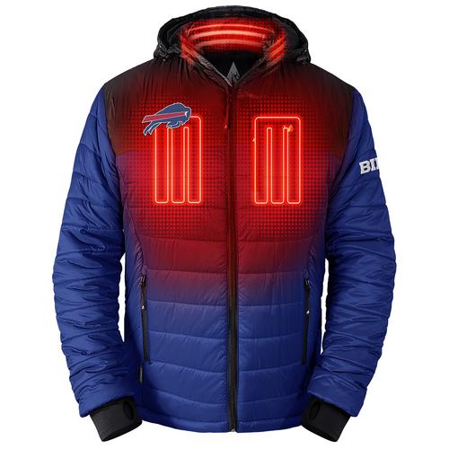 ActionHeat Buffalo Bills 5V Men's Colorblock Puffer Battery Heated Jacket