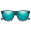 Smith Optics Lowdown 2 Sunglasses ChromaPop Glass Polarized Opal Mirror - Matte Pacific Crystal Frame view 1