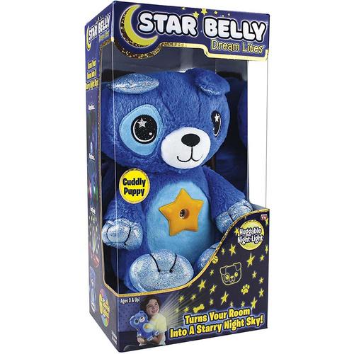 Ontel Star Belly Dream Lites Stuffed Teddy Bear with Night Light - Cuddly Blue Puppy