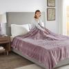 Beautyrest 100% Polyester Knitted Solid Microlight to Solid Microlight Heated Blanket - Twin view 4