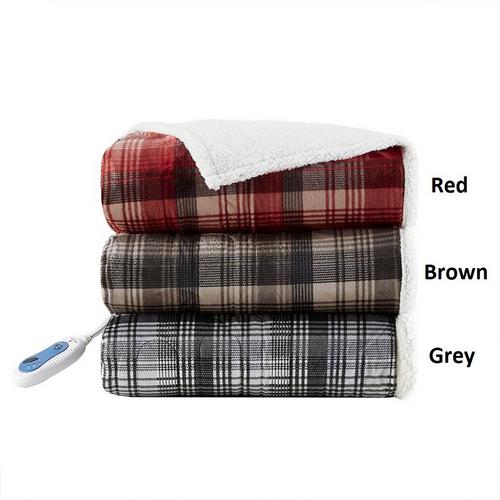 Woolrich Tasha Oversized Mink to Berber Heated Throw - 60