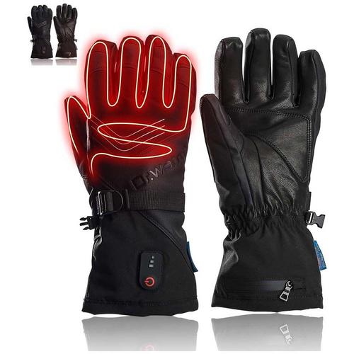 Dr.Warm Unisex Waterproof Electric Battery Heated Leather Gloves