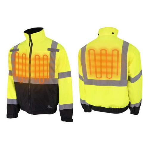 Radians 3-in-1 Class 3 Hi-Vis Soft Shell Bomber Jacket with Inner Heated Vest
