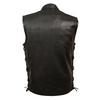 Milwaukee Leather Men's Side Lace Snap/Zip Front Club Vest view 1