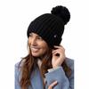 Heat Holders Women's Arden Ribbed Knit Roll Up Hat with Pom Pom view 5