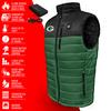 ActionHeat Green Bay Packers 5V Men's Colorblock Puffer Battery Heated Vest view 3