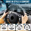 Zone Tech 12V Car Heated Steering Wheel Cover with Bling - Black and White Diamond Rhinestone view 5