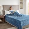 Beautyrest 100% Polyester Knitted Solid Microlight to Solid Microlight Heated Blanket - Twin view 3