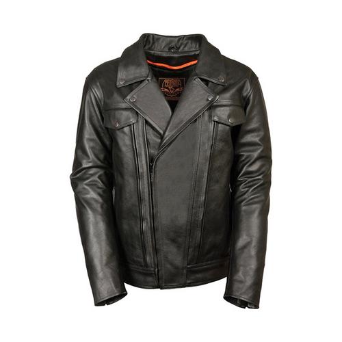 Milwaukee Leather Men's Tall Utility Pocket Vented Cruiser Jacket