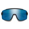 Smith Optics Wildcat Sunglasses ChromaPop Polarized Blue Mirror - Matte Black Frame view 1