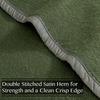 Poyet Motte 100% Polyester Military Twin Size Blanket - Khaki Olive view 1