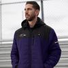 ActionHeat Baltimore Ravens 5V Men's Colorblock Puffer Battery Heated Jacket view 3